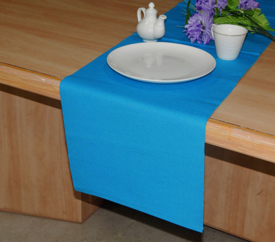 Home Colors.in Blue 132 cm Table Runner(Cotton)