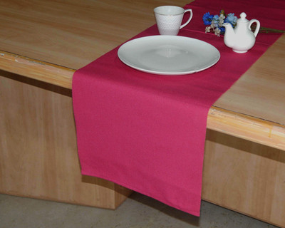 Home Colors.in Pink 132 cm Table Runner(Cotton)