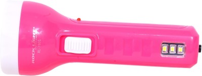 Rocklight Rechargeable Torch Daily Use Torch(Pink, 12.5 cm, Rechargeable)