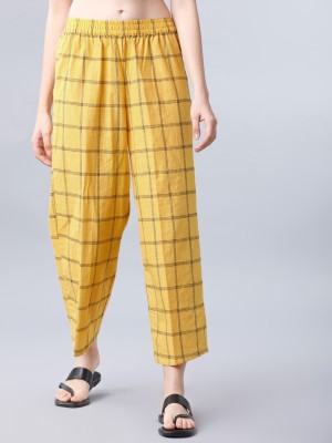 Vishudh Regular Fit Women Yellow Trousers