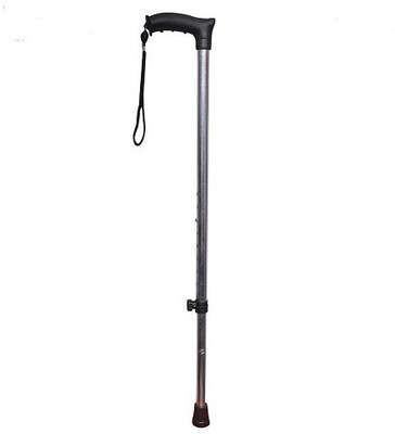KENKO mobility i-15 CHROME WALKING STICK CANE ,HEIGHT ADJUSTABLE, HANDLE ROPE BLACK AND STEEL CHROME ,UNISEX Walking Stick