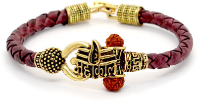 Gresha Enterprise Brass, Leather Brass Kada