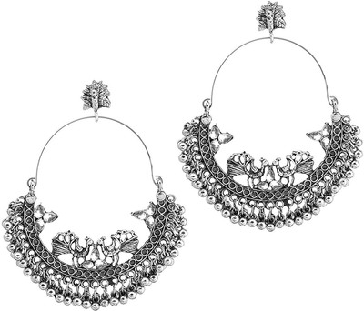 Cosmossystems Combo of 2 Pair Silver, Alloy Drops & Earring Amber Alloy Earring Set