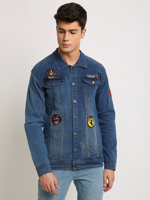 VOXATI Full Sleeve Washed Men Denim Jacket