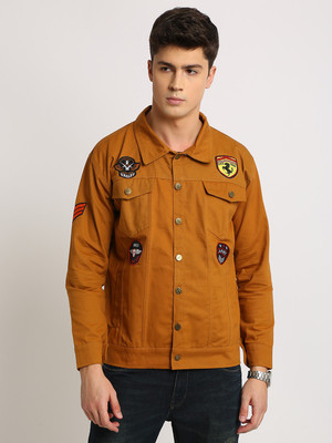 VOXATI 3/4th Sleeve Applique Men Denim Jacket