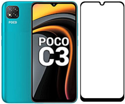 BRENZZ Edge To Edge Tempered Glass for POCO C3(Pack of 1)