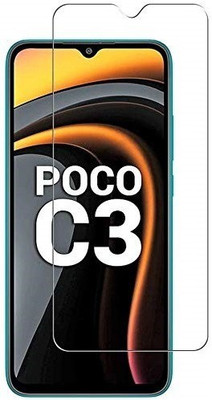 AKSHUD Edge To Edge Tempered Glass for POCO C3(Pack of 1)