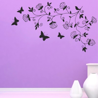 StickerYard 91 cm Butterflies Abstract Design Self Adhesive Sticker(Pack of 1)