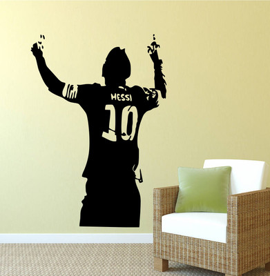 StickerYard 58 cm Messi Self Adhesive Sticker(Pack of 1)