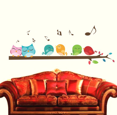 StickerYard 96 cm Colorful Singing Birds Self Adhesive Sticker(Pack of 1)