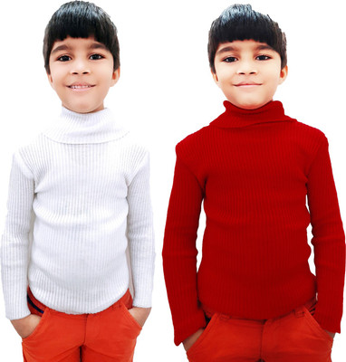 AD & AV Solid High Neck Casual Baby Boys & Baby Girls Multicolor Sweater