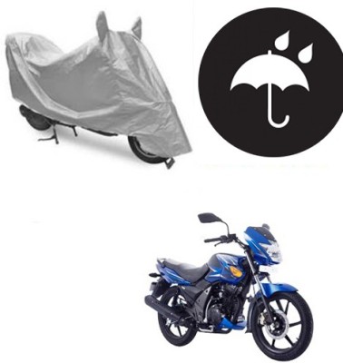 SANJU Waterproof Two Wheeler Cover for TVS(Flame SR125, Silver)