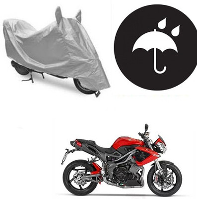 saanvi Waterproof Two Wheeler Cover for DSK Benelli(TNT R, Silver)