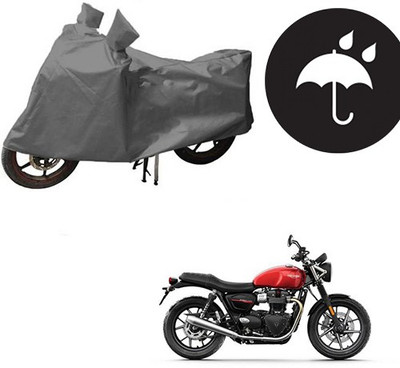 RPSENTTERPR Waterproof Two Wheeler Cover for Triumph(Twin spark, Grey)