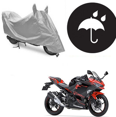 RPSENTTERPR Waterproof Two Wheeler Cover for Kawasaki(Ninja 250, Silver)