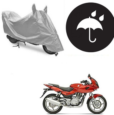 SANJU Waterproof Two Wheeler Cover for Bajaj(Pulsar 220 DTS-i, Silver)