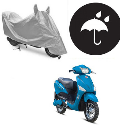 RPSENTTERPR Waterproof Two Wheeler Cover for Hero(Electric Optima, Silver)