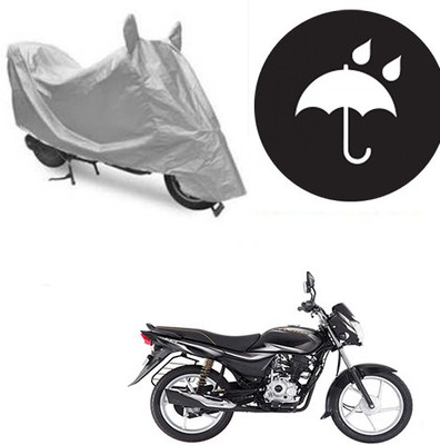 SANJU Waterproof Two Wheeler Cover for Bajaj(Platina 100 DTS-i, Silver)