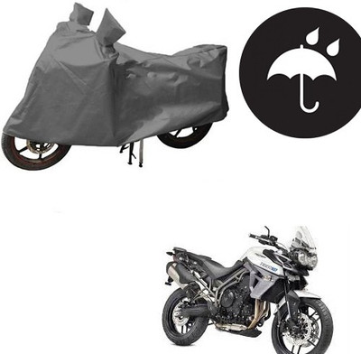 RPSENTTERPR Waterproof Two Wheeler Cover for Triumph(Twin spark, Grey)