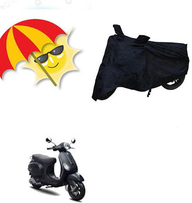 SANJU Waterproof Two Wheeler Cover for Piaggio(Vespa LX, Black)