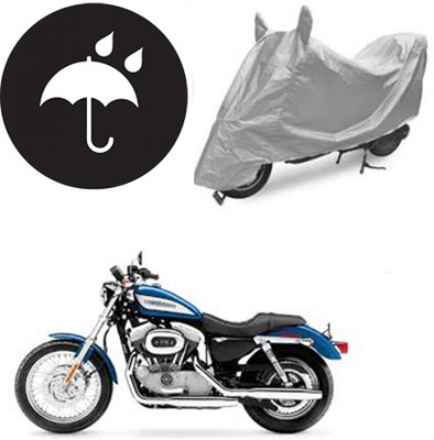 saanvi Waterproof Two Wheeler Cover for Harley Davidson(XL 883, Silver)