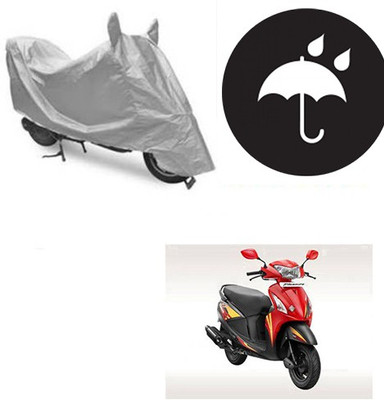 SANJU Waterproof Two Wheeler Cover for Hero(Pleasure, Silver)