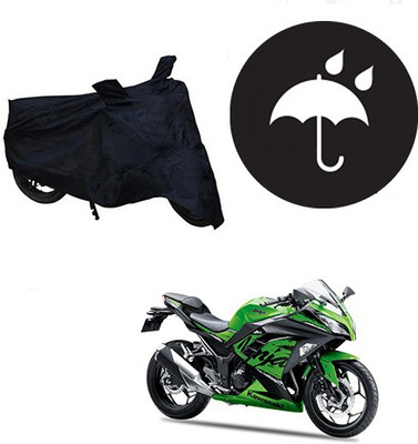 SANJU Waterproof Two Wheeler Cover for Kawasaki(Ninja 300, Black)