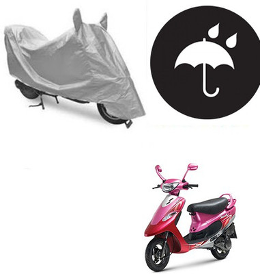 SANJU Waterproof Two Wheeler Cover for TVS(Scooty Pep+, Silver)