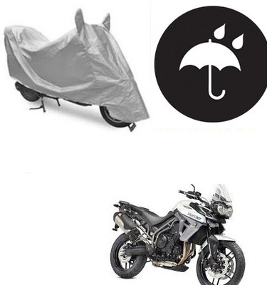 RPSENTTERPR Waterproof Two Wheeler Cover for Triumph(Tiger 800 XR, Silver)