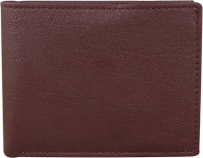 RPF Men Trendy Brown Artificial Leather Wallet(10 Card Slots)
