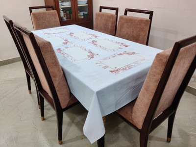 Groki Square Pack of 6 Table Placemat(Multicolor, Polyester)