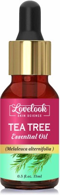 Lovelook Tea Tree Essential Oil for Skin, Hair and Acne care(15 ml)