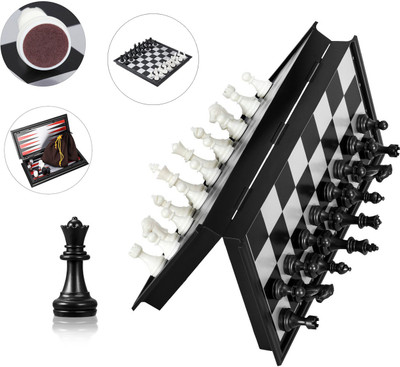 Toyshack Magnetic Chess Board Game with folding and storage for travel Strategy & War Games Board Game Educational Board Games