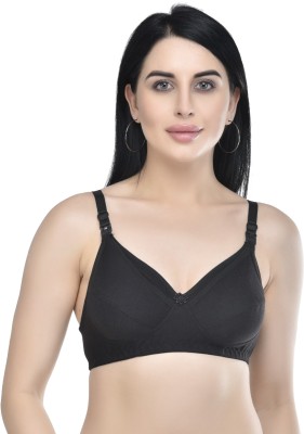 SEVEN SHOPPE Nursing Women Maternity/Nursing Non Padded Bra(Black)