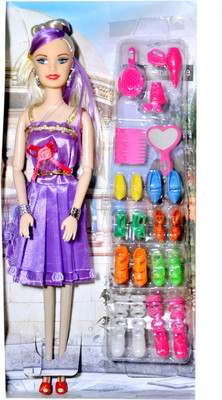 dtc Foldable Doll with Acessories @ purple(Purple)