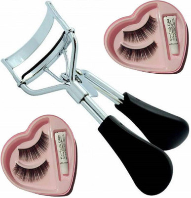 shutupnshop Combo of Eyelash Curler and False Eyelashes(Pack of 3)