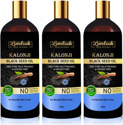 Lovelook Premium Cold Pressed Kalonji Oil - Virgin Grade - Black Seed Oil - Nigella Sativa - Hair Oil(300 ml)