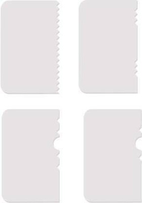 KitchExpo Cake Smoother Scrapper for Cake Decoration Baking Smoother & Polisher Cake Decorating Tools | Dough Fondant Scraper, Icing Smoother, Baking Supplies Baking Comb Baking Comb (Plastic Pack of 4) Baking Comb (Plastic Pack of 4) Baking Comb(Plastic Pack of 4)