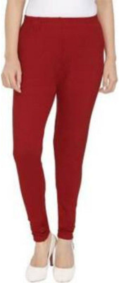 sr enterprises Ankle Length Ethnic Wear Legging(Maroon, Solid)