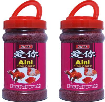 TAIYO AINI Fast Growth 330g + Free 33g Fish 0.7 kg (2x0.35 kg) Dry New Born, Young, Adult Fish Food