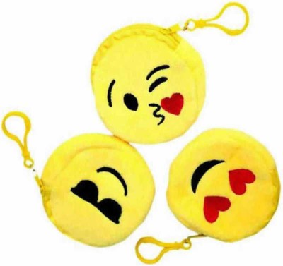 shutupnshop Soft Velvet Girls Yellow Coin Purse Coin Purse(Pack of 3)