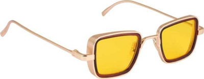 layd Retro Square Sunglasses(For Men & Women, Yellow)
