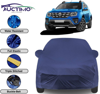 AUCTIMO Car Cover For Renault Duster (With Mirror Pockets)(Blue)