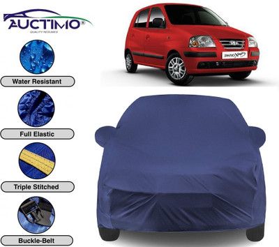 AUCTIMO Car Cover For Hyundai Santro Xing (With Mirror Pockets)(Blue)