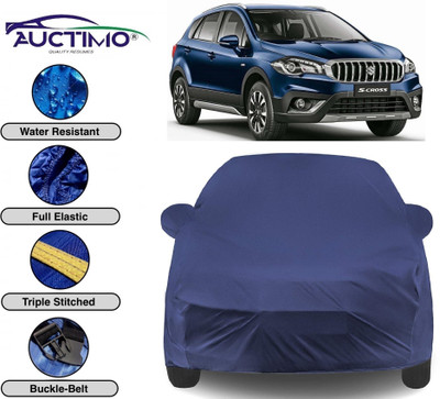 AUCTIMO Car Cover For Maruti Suzuki S-Cross (With Mirror Pockets)(Blue)
