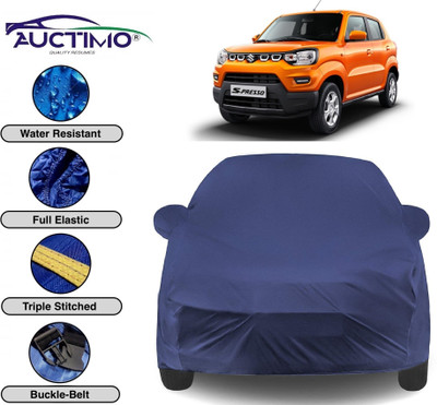 AUCTIMO Car Cover For Maruti Suzuki S-Presso (With Mirror Pockets)(Blue)