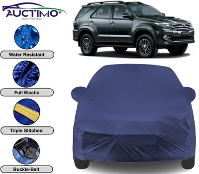 AUCTIMO Car Cover For Toyota Fortuner Old (With Mirror Pockets)(Blue)