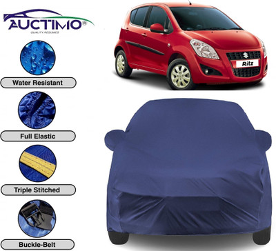 AUCTIMO Car Cover For Maruti Suzuki Ritz (With Mirror Pockets)(Blue)
