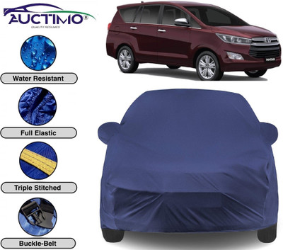 AUCTIMO Car Cover For Toyota Innova Crysta (With Mirror Pockets)(Blue)