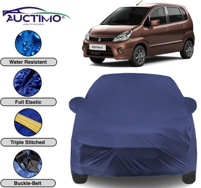 AUCTIMO Car Cover For Maruti Suzuki Zen Estilo (With Mirror Pockets)(Blue)